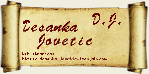 Desanka Jovetić vizit kartica